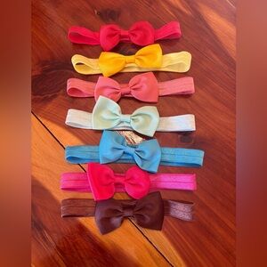 Colorful Bow Headband Set for Kids